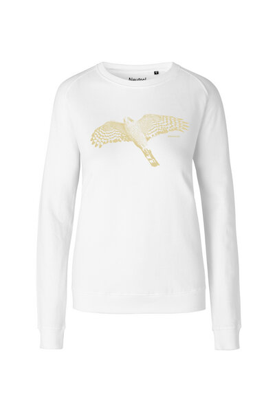 Peaces.bio - handbedruckte Biomode Bio Damen-Sweatshirt Sperber von Peaces.bio - handbedruckte Biomode