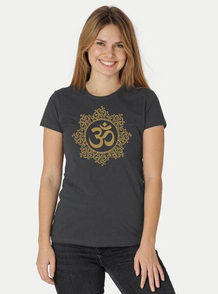 Peaces.bio - handbedruckte Biomode Bio-Damen-T-Shirt "Classic Om" Peaces.bio - handbedruckte Biomode Bio-Damen-T-Shirt "Classic Om" von Peaces.bio - handbedruckte Biomode