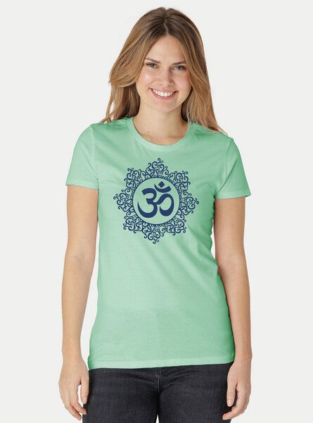 Peaces.bio - handbedruckte Biomode Bio-Damen-T-Shirt "Classic Om" Peaces.bio - handbedruckte Biomode Bio-Damen-T-Shirt "Classic Om" von Peaces.bio - handbedruckte Biomode