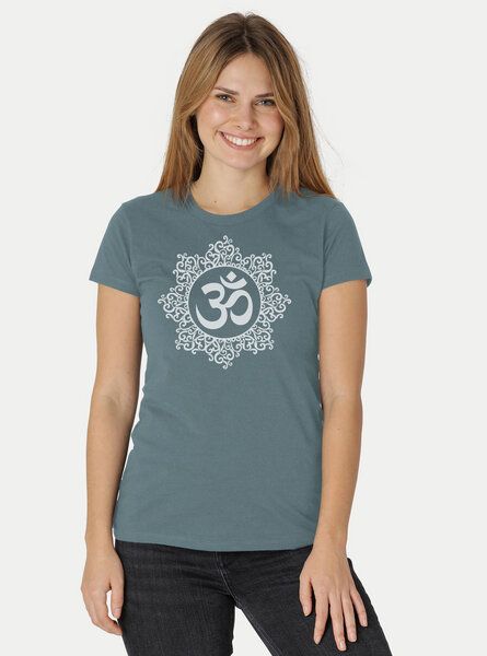 Peaces.bio - handbedruckte Biomode Bio-Damen-T-Shirt "Classic Om" Peaces.bio - handbedruckte Biomode Bio-Damen-T-Shirt "Classic Om" von Peaces.bio - handbedruckte Biomode