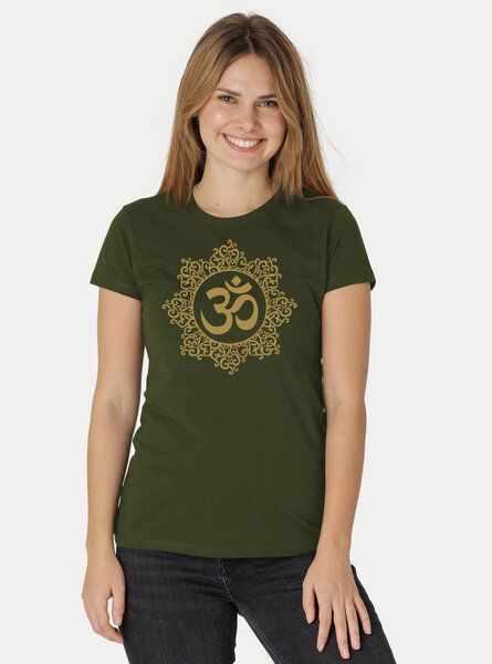Peaces.bio - handbedruckte Biomode Bio-Damen-T-Shirt "Classic Om" Peaces.bio - handbedruckte Biomode Bio-Damen-T-Shirt "Classic Om" von Peaces.bio - handbedruckte Biomode