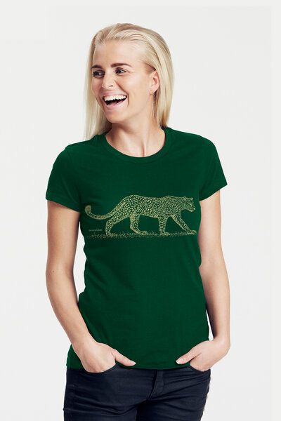 Peaces.bio - handbedruckte Biomode Bio-Damen-T-Shirt "Leopard" Peaces.bio - handbedruckte Biomode Bio-Damen-T-Shirt "Leopard" von Peaces.bio - handbedruckte Biomode