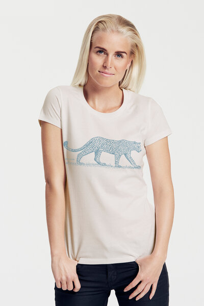 Peaces.bio - handbedruckte Biomode Bio-Damen-T-Shirt "Leopard" von Peaces.bio - handbedruckte Biomode