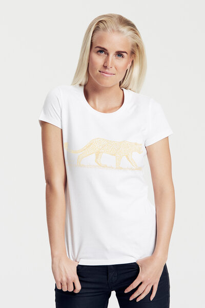 Peaces.bio - handbedruckte Biomode Bio-Damen-T-Shirt "Leopard" von Peaces.bio - handbedruckte Biomode