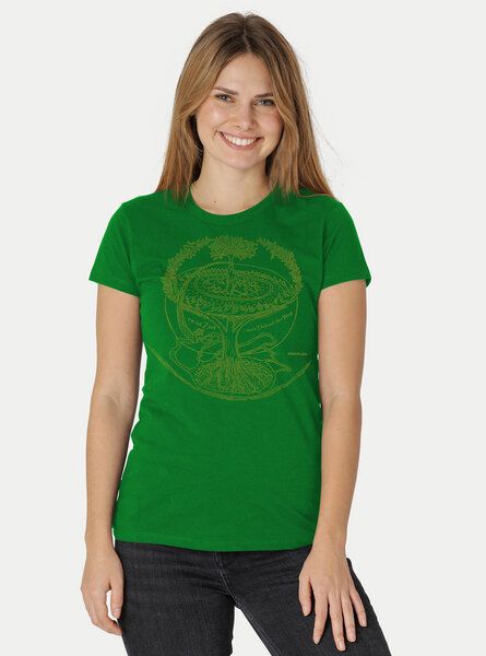 Peaces.bio - handbedruckte Biomode Bio-Damen-T-Shirt "Weltenesche" Peaces.bio - handbedruckte Biomode Bio-Damen-T-Shirt "Weltenesche" von Peaces.bio - handbedruckte Biomode