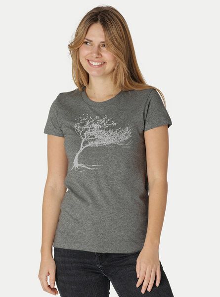 Peaces.bio - handbedruckte Biomode Bio-Damen-T-Shirt "Windy Tree" von Peaces.bio - handbedruckte Biomode