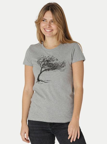 Peaces.bio - handbedruckte Biomode Bio-Damen-T-Shirt "Windy Tree" von Peaces.bio - handbedruckte Biomode