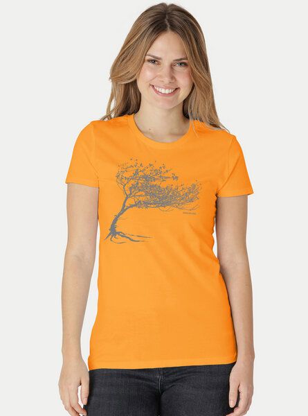 Peaces.bio - handbedruckte Biomode Bio-Damen-T-Shirt "Windy Tree" Peaces.bio - handbedruckte Biomode Bio-Damen-T-Shirt "Windy Tree" von Peaces.bio - handbedruckte Biomode