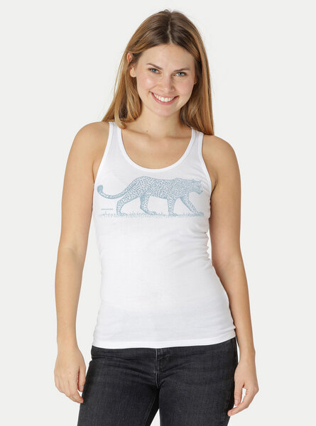 Peaces.bio - handbedruckte Biomode Bio-Damen-Tank Top Leopard von Peaces.bio - handbedruckte Biomode