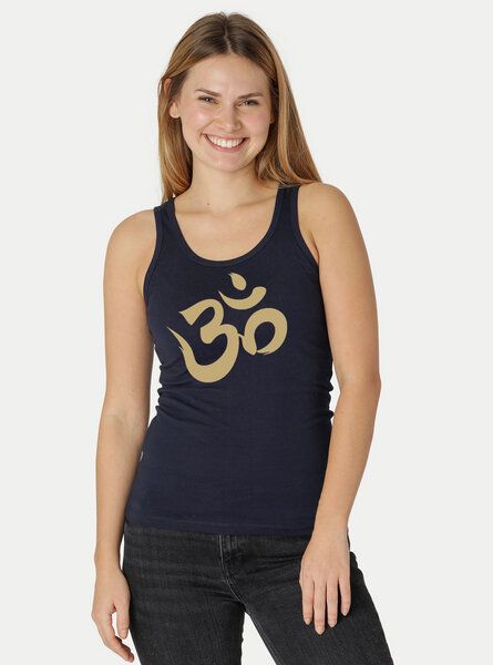 Peaces.bio - handbedruckte Biomode Bio-Damen-Tank Top Om von Peaces.bio - handbedruckte Biomode