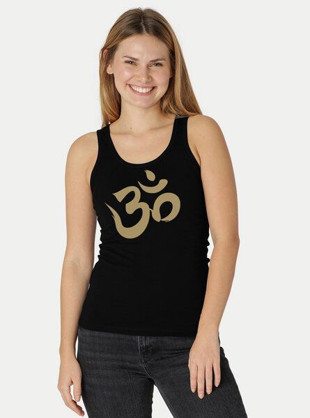 Peaces.bio - handbedruckte Biomode Bio-Damen-Tank Top Om von Peaces.bio - handbedruckte Biomode