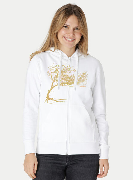 Peaces.bio - handbedruckte Biomode Bio Damen-Zip-Hoodie Windy Tree von Peaces.bio - handbedruckte Biomode