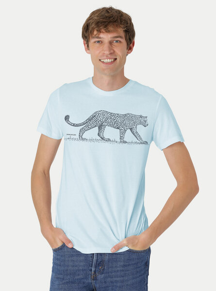 Peaces.bio - handbedruckte Biomode Bio Fit T-Shirt Leopard Herren von Peaces.bio - handbedruckte Biomode