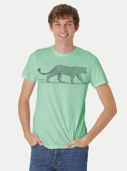 Peaces.bio - handbedruckte Biomode Bio Fit T-Shirt Leopard Herren von Peaces.bio - handbedruckte Biomode