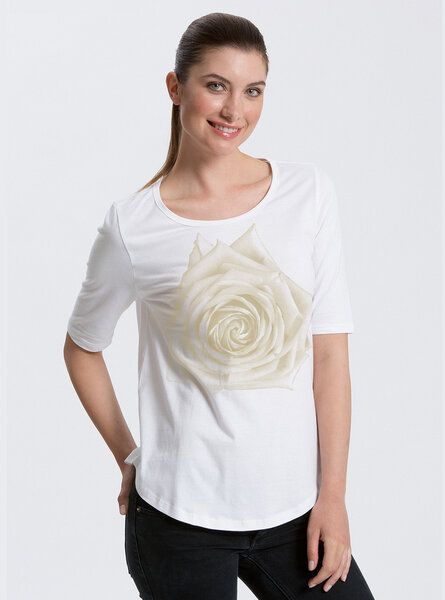 Peaces.bio - handbedruckte Biomode Bio-Halbarm Shirt Rose Damen Peaces.bio - handbedruckte Biomode Bio-Halbarm Shirt Rose Damen von Peaces.bio - handbedruckte Biomode