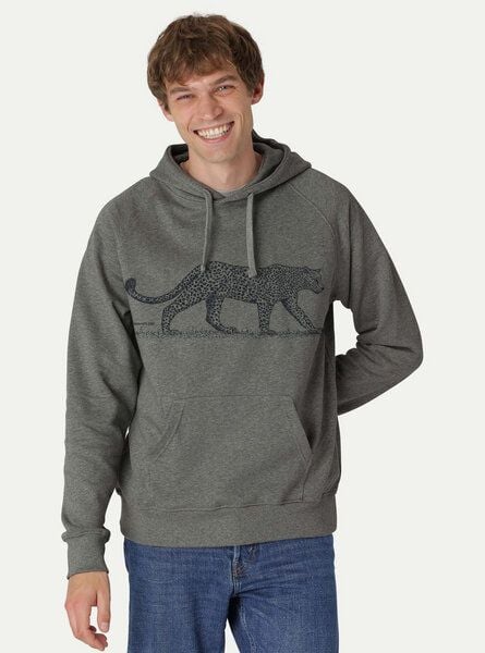 Peaces.bio - handbedruckte Biomode Bio-Herren-Kapuzensweater Leopard von Peaces.bio - handbedruckte Biomode