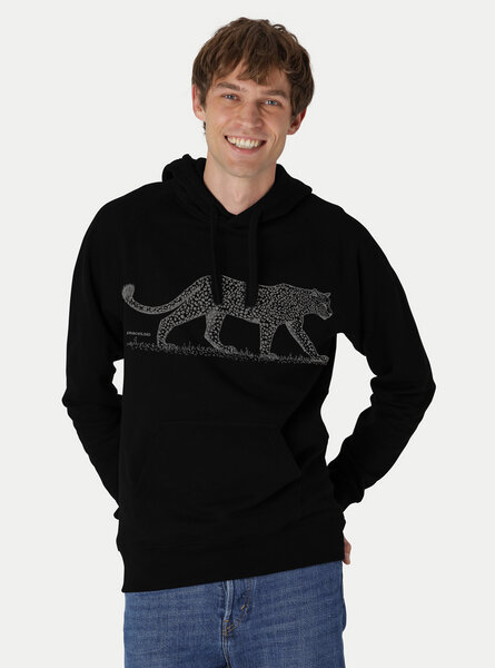 Peaces.bio - handbedruckte Biomode Bio-Herren-Kapuzensweater Leopard von Peaces.bio - handbedruckte Biomode