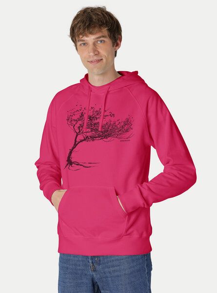 Peaces.bio - handbedruckte Biomode Bio-Herren-Kapuzensweater Windytree von Peaces.bio - handbedruckte Biomode
