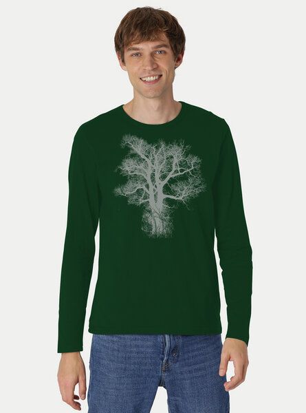 Peaces.bio - handbedruckte Biomode Bio-Herren-Langarmshirt "Chestnut" von Peaces.bio - handbedruckte Biomode