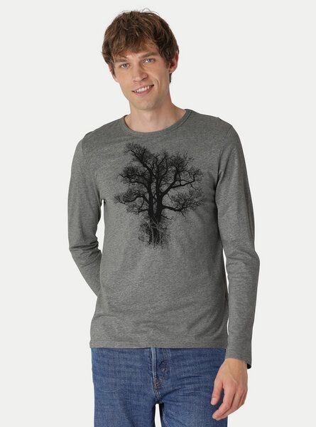 Peaces.bio - handbedruckte Biomode Bio-Herren-Langarmshirt "Chestnut" von Peaces.bio - handbedruckte Biomode
