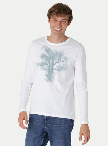 Peaces.bio - handbedruckte Biomode Bio-Herren-Langarmshirt "Chestnut" von Peaces.bio - handbedruckte Biomode