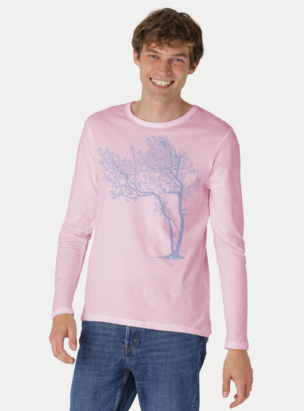 Peaces.bio - handbedruckte Biomode Bio-Herren-Langarmshirt Fancy Tree von Peaces.bio - handbedruckte Biomode