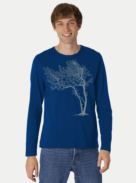 Peaces.bio - handbedruckte Biomode Bio-Herren-Langarmshirt Fancy Tree von Peaces.bio - handbedruckte Biomode