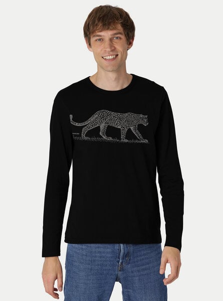 Peaces.bio - handbedruckte Biomode Bio-Herren-Langarmshirt "Leopard" von Peaces.bio - handbedruckte Biomode