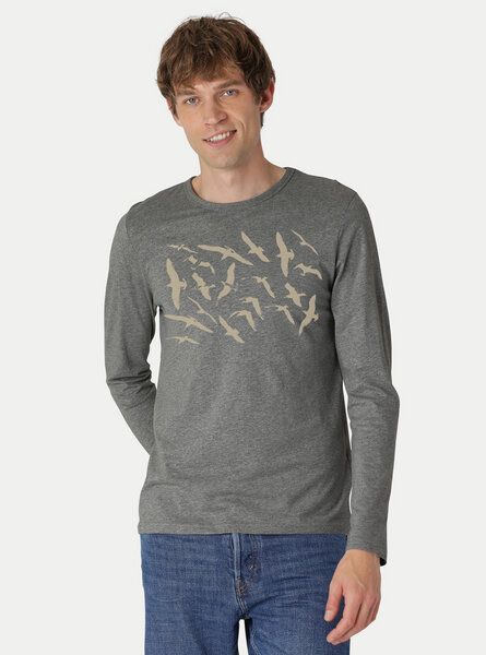 Peaces.bio - handbedruckte Biomode Bio-Herren-Langarmshirt Möwen Peaces.bio - handbedruckte Biomode Bio-Herren-Langarmshirt Möwen von Peaces.bio - handbedruckte Biomode