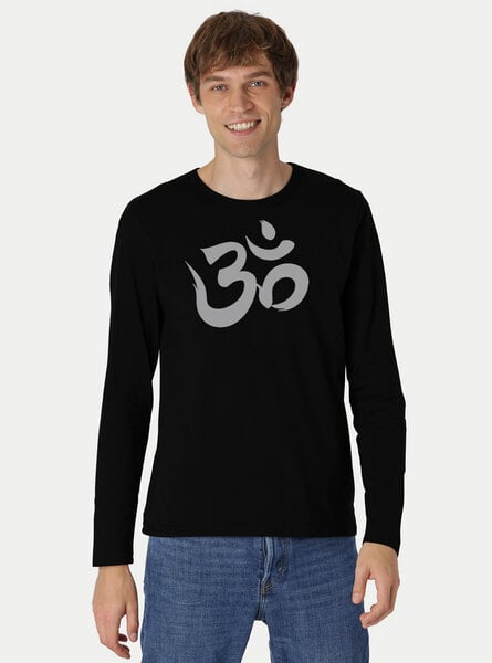 Peaces.bio - handbedruckte Biomode Bio-Herren-Langarmshirt "OM" von Peaces.bio - handbedruckte Biomode