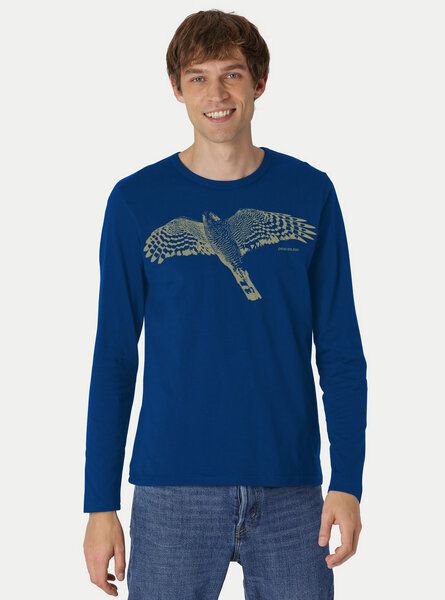 Peaces.bio - handbedruckte Biomode Bio-Herren-Langarmshirt "Sperber" Peaces.bio - handbedruckte Biomode Bio-Herren-Langarmshirt "Sperber" von Peaces.bio - handbedruckte Biomode
