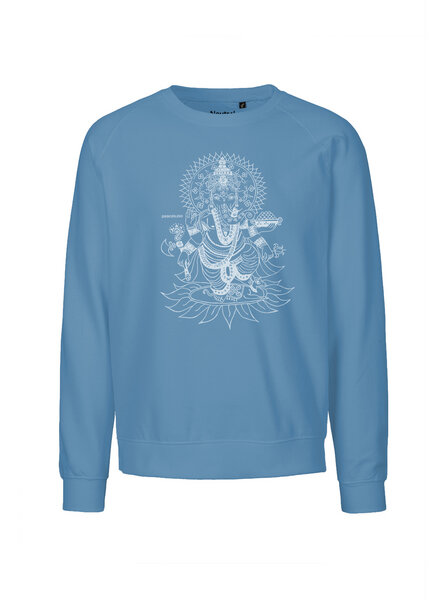 Peaces.bio - handbedruckte Biomode Bio Herren-Sweatshirt Ganesha von Peaces.bio - handbedruckte Biomode