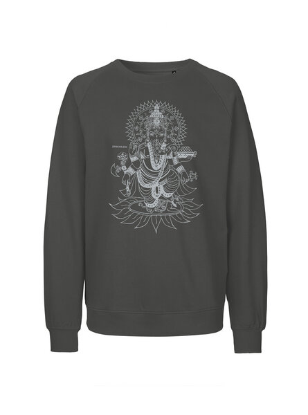 Peaces.bio - handbedruckte Biomode Bio Herren-Sweatshirt Ganesha von Peaces.bio - handbedruckte Biomode