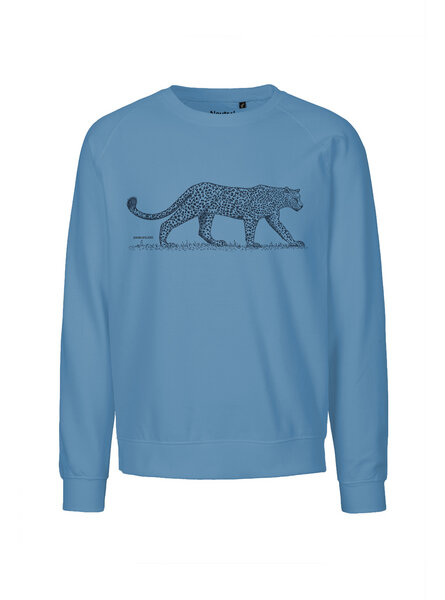 Peaces.bio - handbedruckte Biomode Bio Herren-Sweatshirt Leopard von Peaces.bio - handbedruckte Biomode