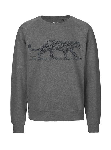 Peaces.bio - handbedruckte Biomode Bio Herren-Sweatshirt Leopard von Peaces.bio - handbedruckte Biomode
