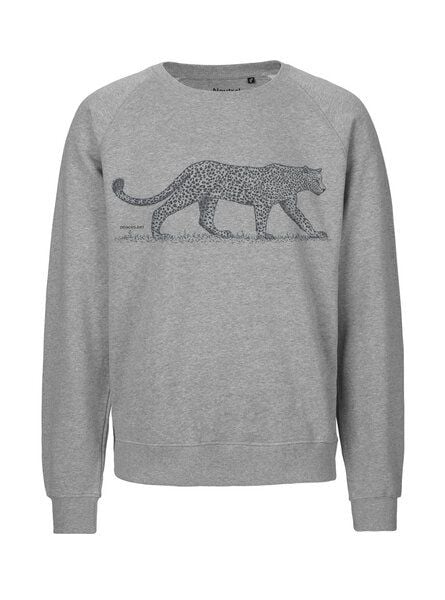 Peaces.bio - handbedruckte Biomode Bio Herren-Sweatshirt Leopard Peaces.bio - handbedruckte Biomode Bio Herren-Sweatshirt Leopard von Peaces.bio - handbedruckte Biomode