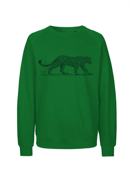 Peaces.bio - handbedruckte Biomode Bio Herren-Sweatshirt Leopard von Peaces.bio - handbedruckte Biomode