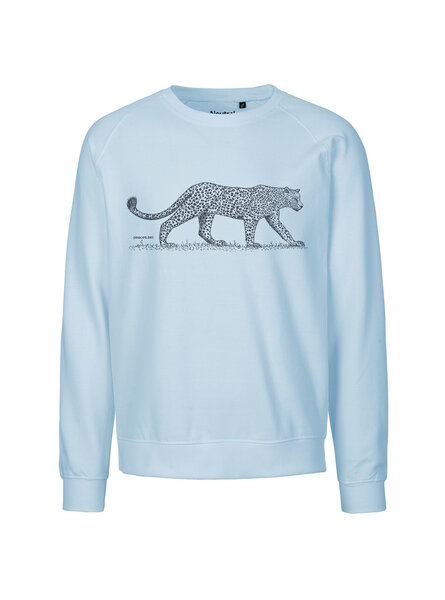 Peaces.bio - handbedruckte Biomode Bio Herren-Sweatshirt Leopard von Peaces.bio - handbedruckte Biomode