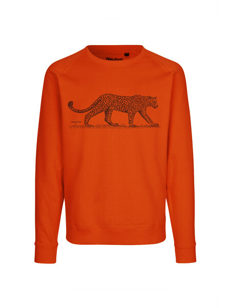 Peaces.bio - handbedruckte Biomode Bio Herren-Sweatshirt Leopard von Peaces.bio - handbedruckte Biomode