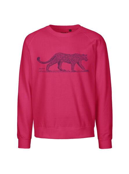 Peaces.bio - handbedruckte Biomode Bio Herren-Sweatshirt Leopard von Peaces.bio - handbedruckte Biomode