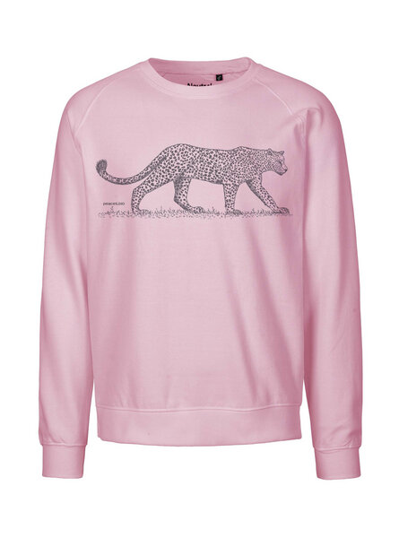 Peaces.bio - handbedruckte Biomode Bio Herren-Sweatshirt Leopard von Peaces.bio - handbedruckte Biomode