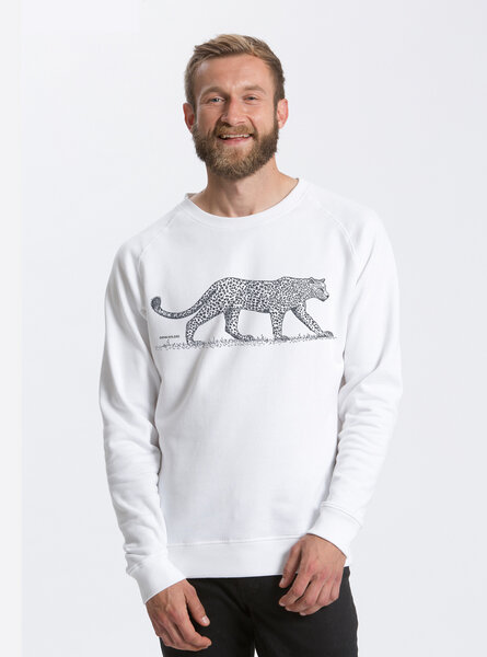 Peaces.bio - handbedruckte Biomode Bio Herren-Sweatshirt Leopard von Peaces.bio - handbedruckte Biomode