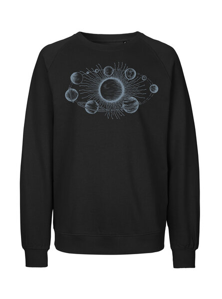 Peaces.bio - handbedruckte Biomode Bio Herren Sweatshirt Sonnensystem von Peaces.bio - handbedruckte Biomode