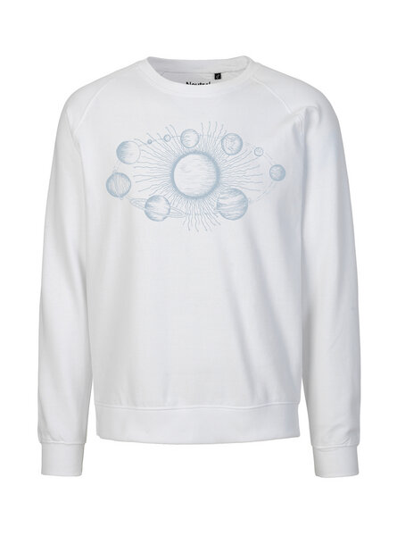 Peaces.bio - handbedruckte Biomode Bio Herren Sweatshirt Sonnensystem von Peaces.bio - handbedruckte Biomode