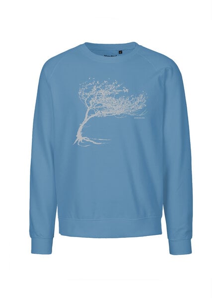 Peaces.bio - handbedruckte Biomode Bio Herren-Sweatshirt Windy Tree von Peaces.bio - handbedruckte Biomode