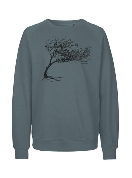 Peaces.bio - handbedruckte Biomode Bio Herren-Sweatshirt Windy Tree von Peaces.bio - handbedruckte Biomode