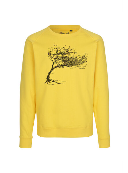 Peaces.bio - handbedruckte Biomode Bio Herren-Sweatshirt Windy Tree von Peaces.bio - handbedruckte Biomode