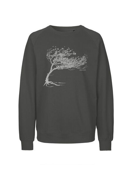 Peaces.bio - handbedruckte Biomode Bio Herren-Sweatshirt Windy Tree von Peaces.bio - handbedruckte Biomode