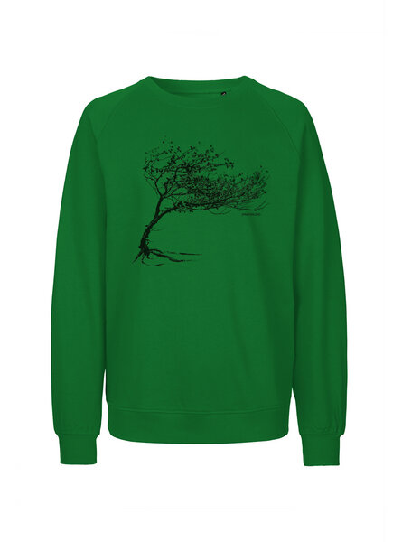 Peaces.bio - handbedruckte Biomode Bio Herren-Sweatshirt Windy Tree von Peaces.bio - handbedruckte Biomode