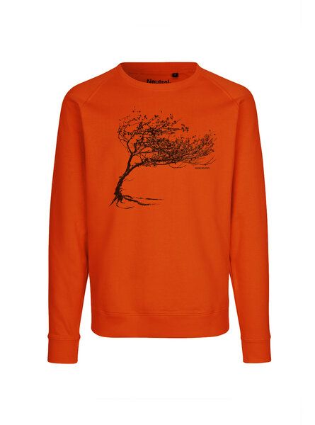 Peaces.bio - handbedruckte Biomode Bio Herren-Sweatshirt Windy Tree von Peaces.bio - handbedruckte Biomode